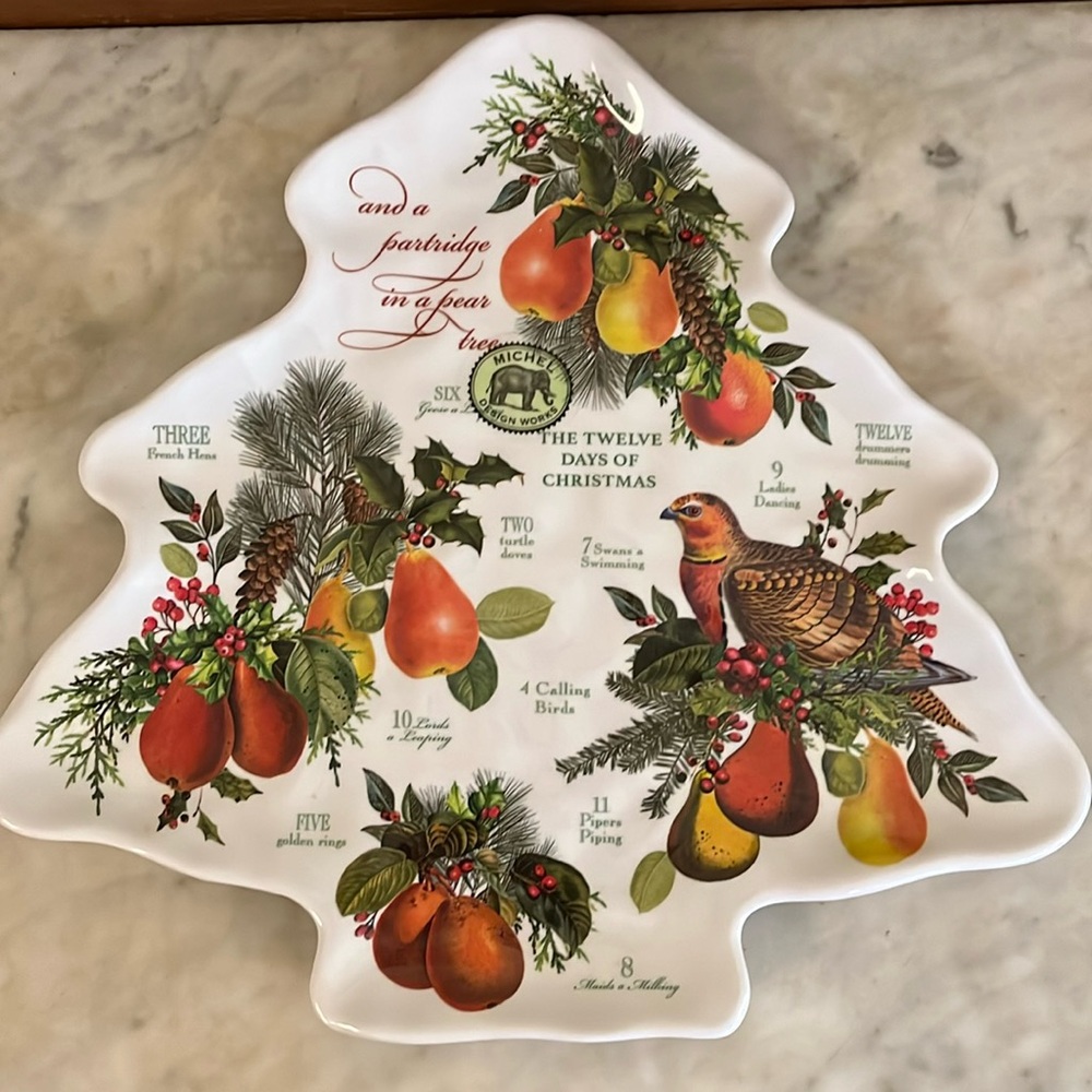 🆕 Michel Design Works-Christmas Tree Plate🌲